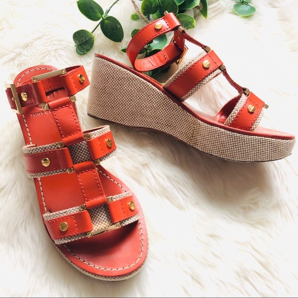 Tory Burch Shoes - ✨Tory Burch orange wedges size 5.5